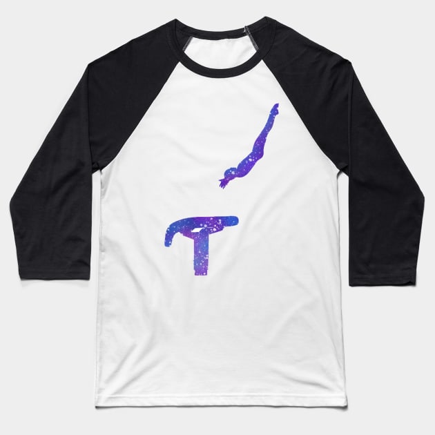 A gymnast vaulting Baseball T-Shirt by artsyreader